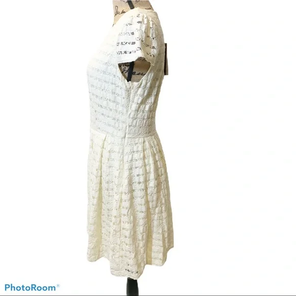 Francesca's Alya Lace Fit & Flare Mini Babydoll Dress - Picture 3 of 6